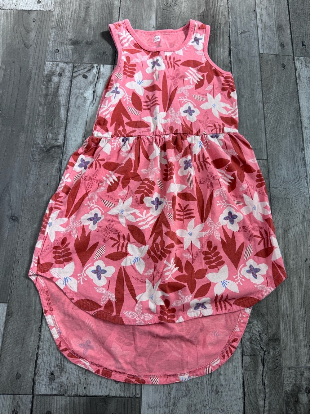 Tea Collection Skirted Tank Dress High Low 
Pink Floral 7